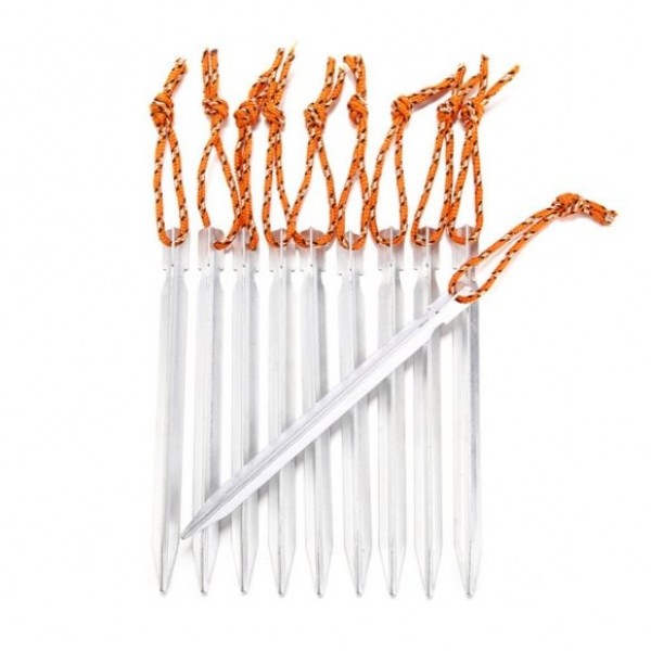 Heavy Duty Camping Stakes For Outdoor Tent & Tarp (pack of 10 pcs)