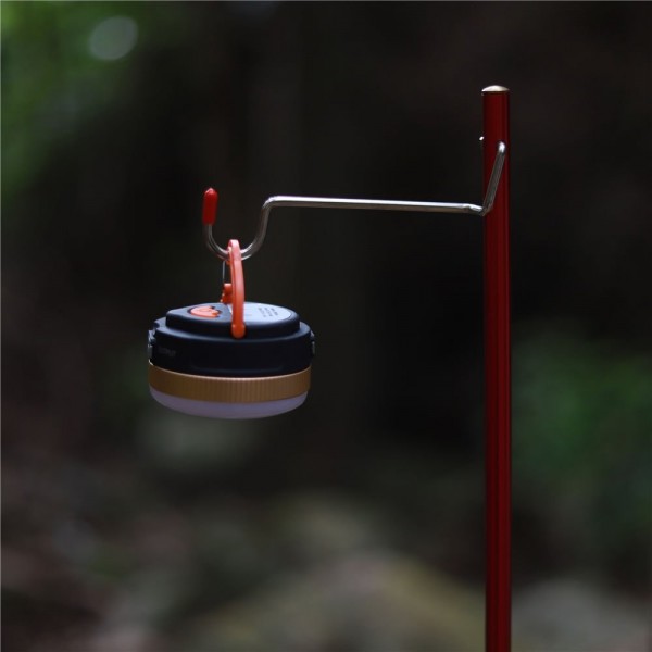 Lightweight Aluminum Alloy Collapsible Lantern Stand for Camping, Outdoor Lantern Pole Hanger with Stake End