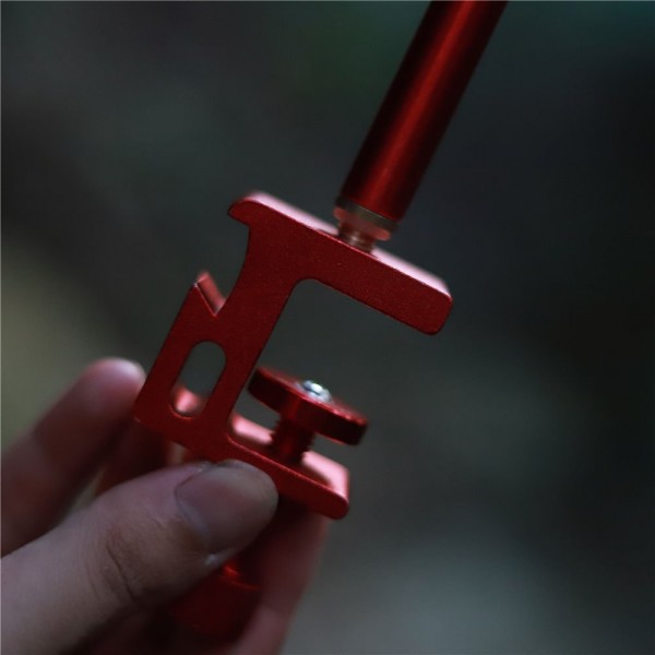 Lightweight Aluminum Alloy Collapsible Lantern Stand for Camping, Outdoor Lantern Pole Hanger with Stake End