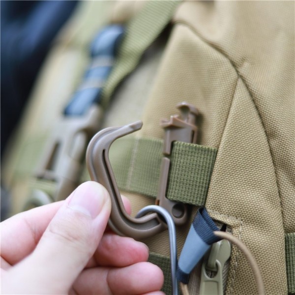 Tactical D-Ring Carabiners Snap Clip, Molle Hanging Hooks For Camping Hiking