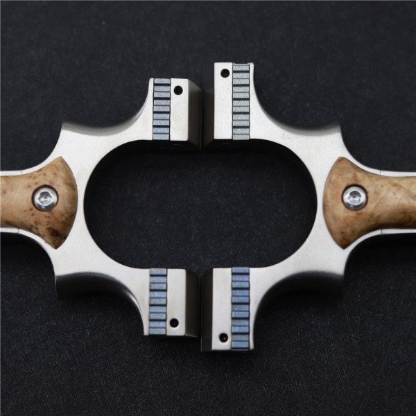 Slingshots: S-Desert T Titanium Pinch Grip Hunting Slingshot With Slide-lock Bands Setting System