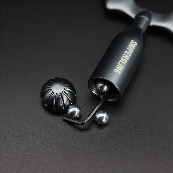 Slingshots: S-Airship Aviation Aluminum Portable EDC Hunting Slingshot WIth Storage Capsule