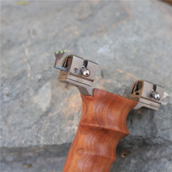 Slingshots: S-Buffalo Titanium Hammer Grip Fork With “Push-lock System” And Adjustable Throat